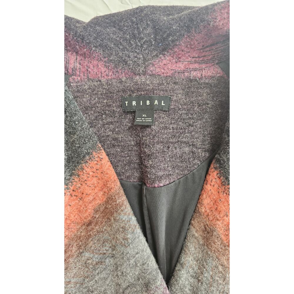 Tribal Double Breasted Striped Color Block Peacoat Size XL - Picture 2 of 15